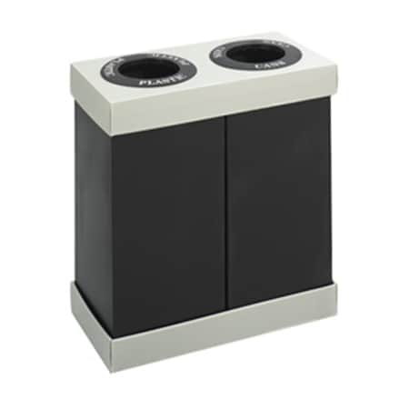 Pinpoint At-Your-Disposal Recycling Center in Double Bin in Black PI685149